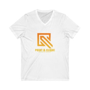 POINT & CLIQUE Unisex Jersey Short Sleeve V-Neck Tee